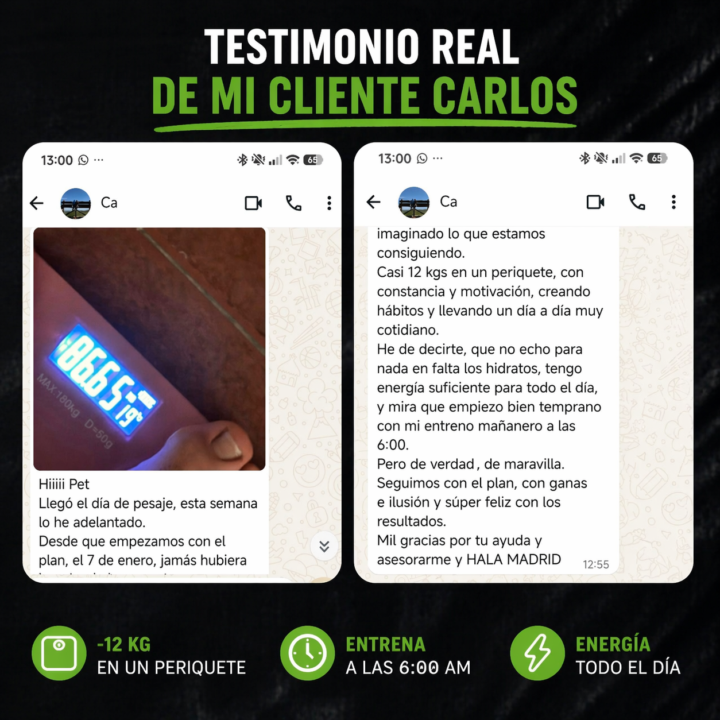 Carlos bajó 12kg con el Protocolo...