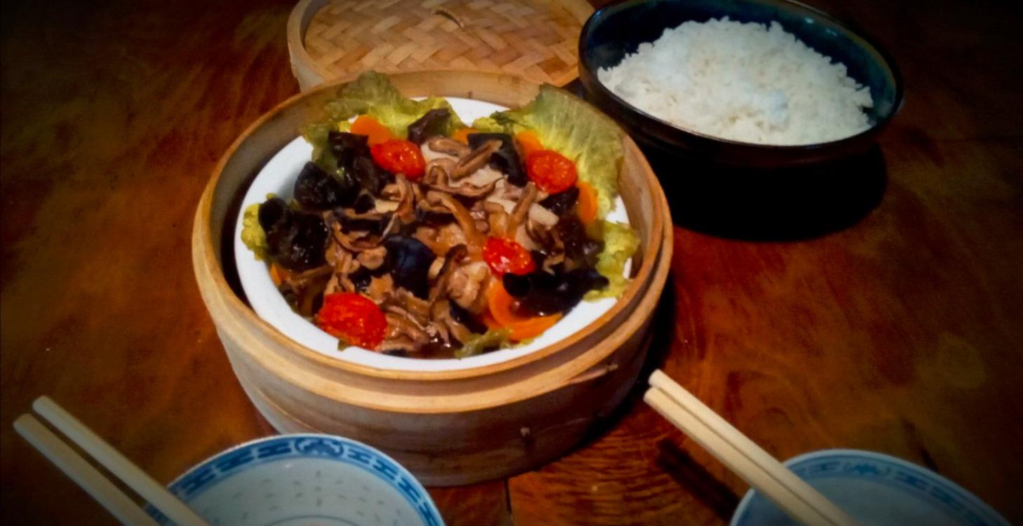 Steamed Hake with fresh organic vegetables