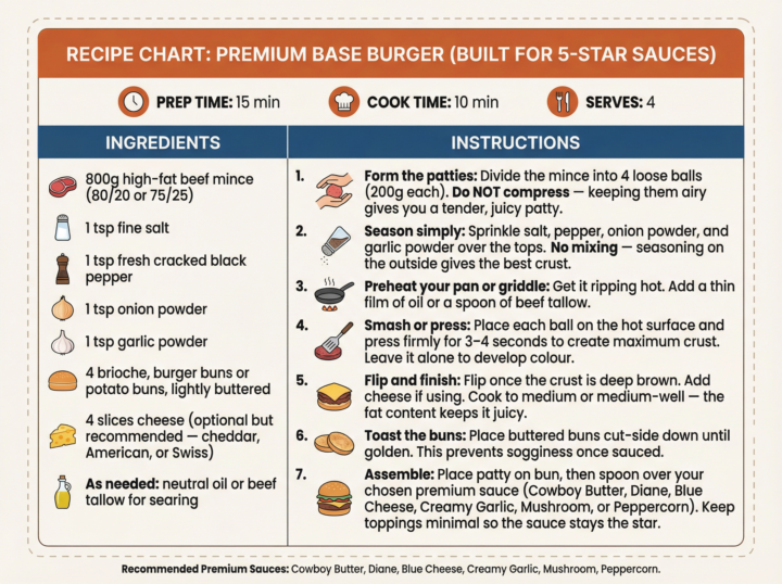 Burger and Sauces