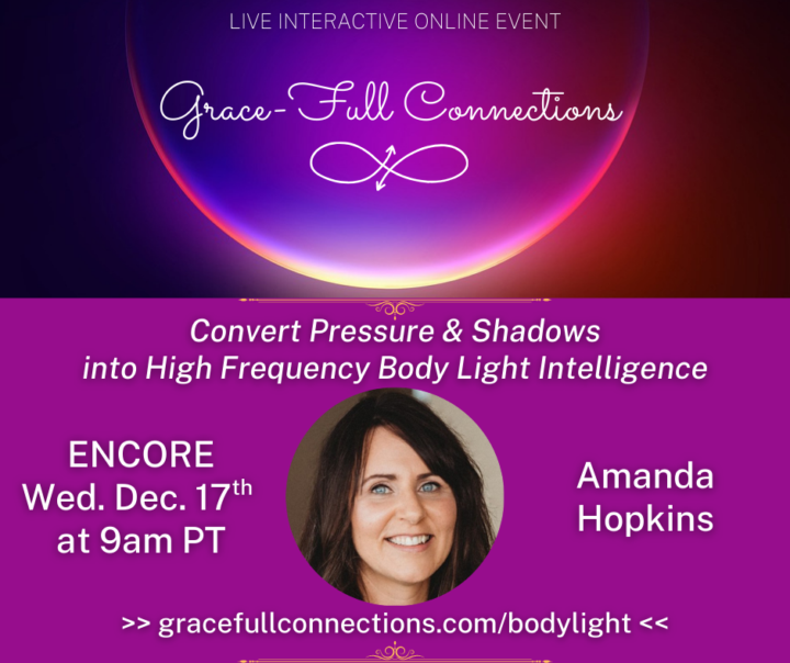 TOMORROW: "Body Light Intelligence" Encore ✨Amanda Hopkins ~ Wed. Dec. 17th 9am PT  