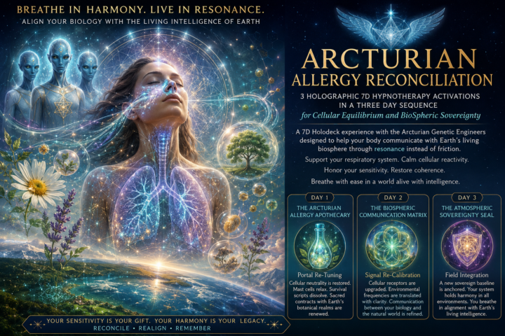 ✨🌿 Arcturian Allergy Reconciliation...3 Day Activation Sequence for Cellular Equilibrium & BioSpheric Sovereignty🌿✨