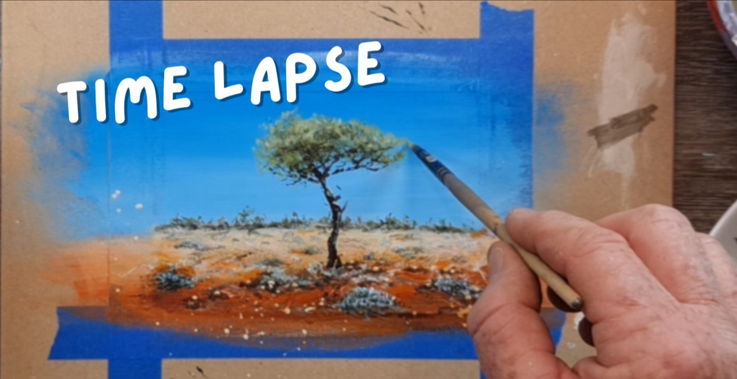 Australian Outback Painting — Time-Lapse (easy)