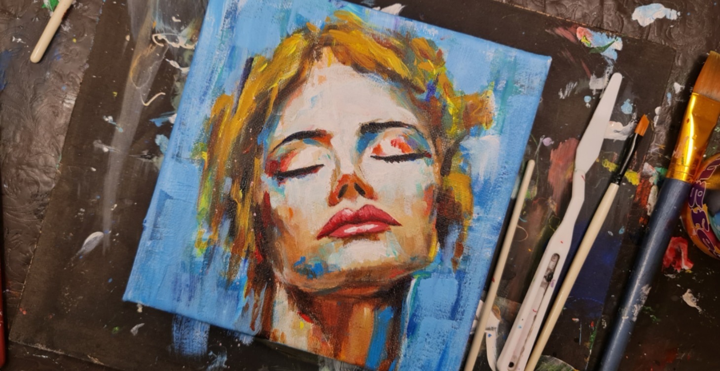 Paint a Beautiful Abstract Face — Acrylics