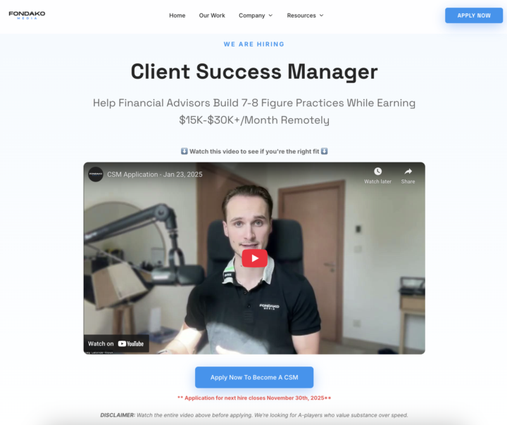 🔵 We're hiring a CSM - $15K-$30K+/month (Remote)