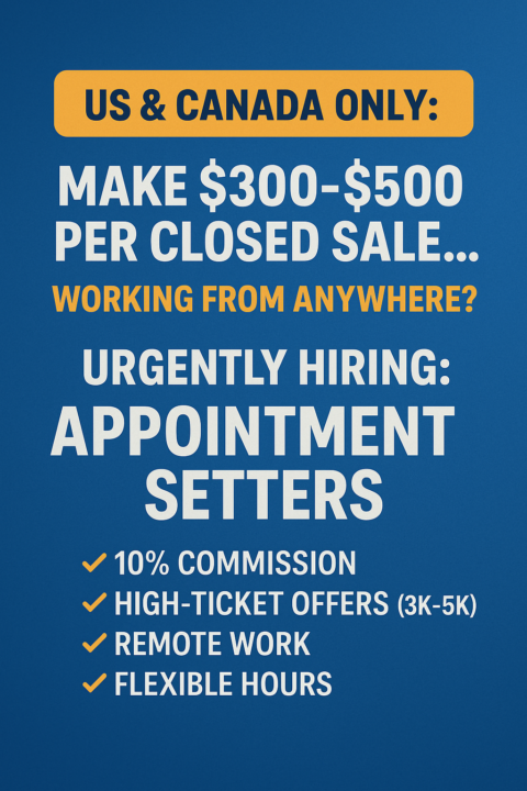 📞 Ready to Start THIS Week? We Need Appointment Setters NOW!