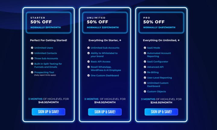 GoHighLevel has a Black Friday week - 50% OFF