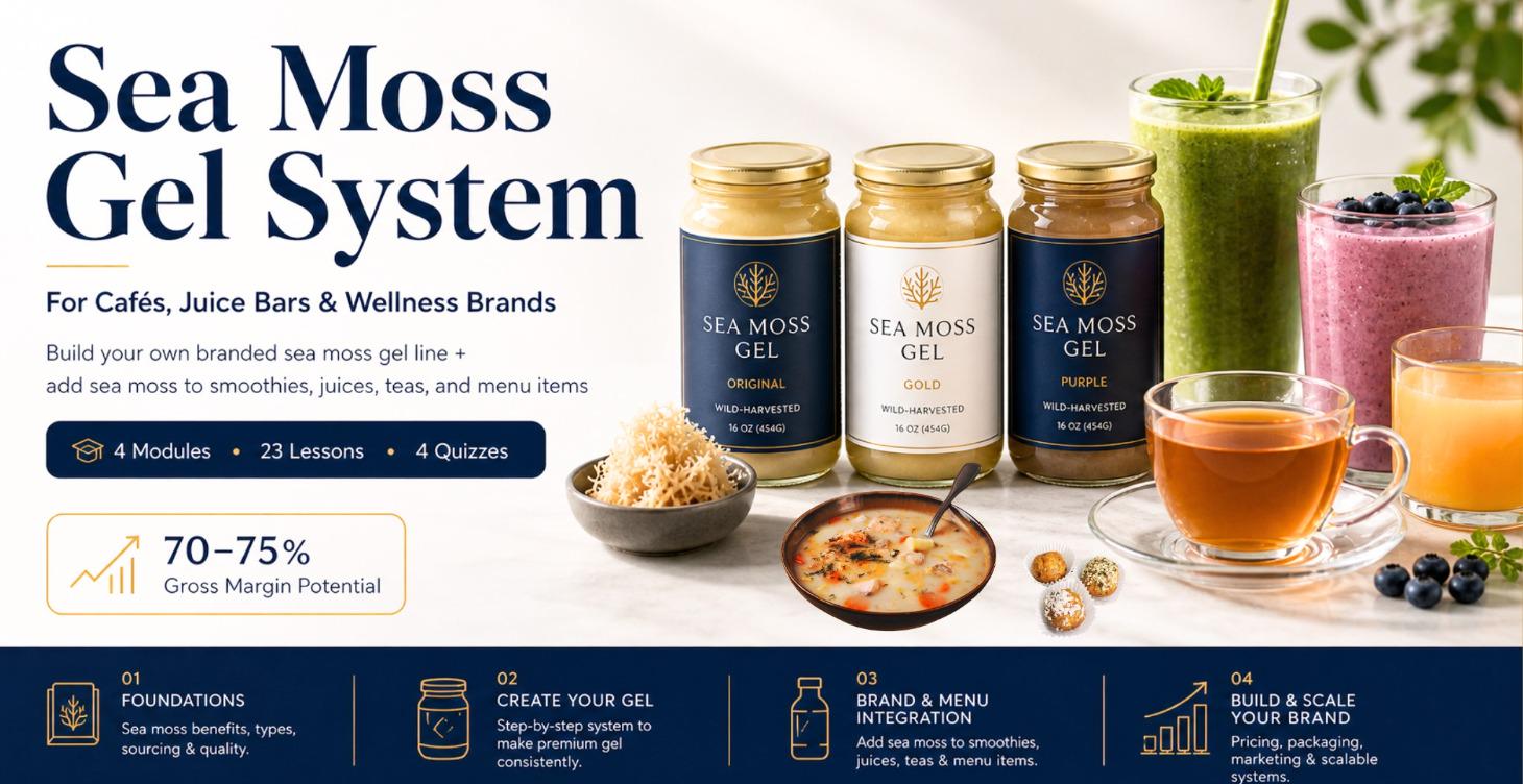 Sea Moss System for Cafés and Juice Bars