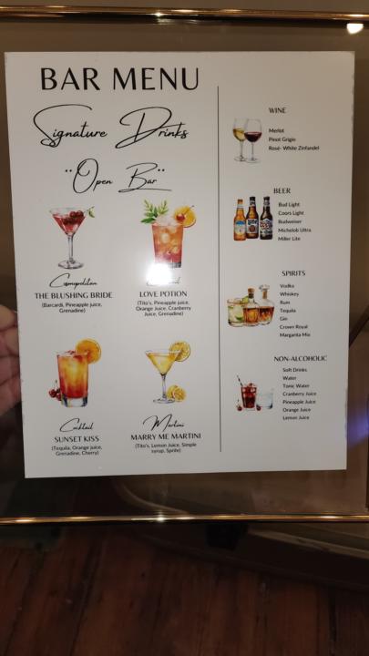 Drink menu idea