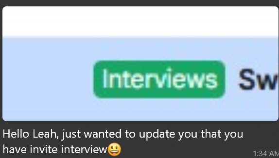 Leah, Project Manager, has an PM Interview with Swiftlane! Way to go!