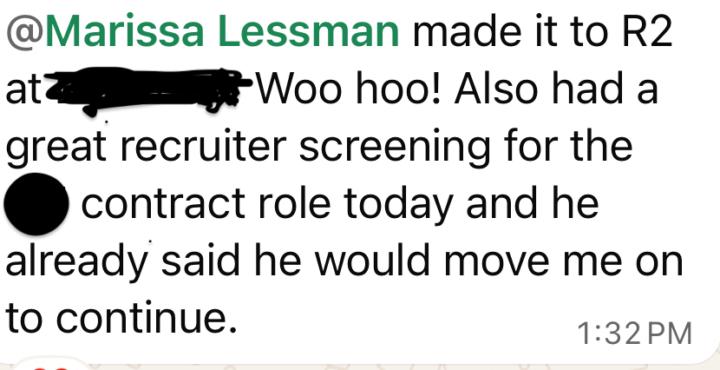 Zach, UX Designer, rolling through with 3+ first and second interviews!