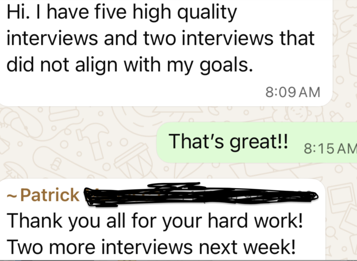 Patrick, Account Executive, landed 9 interview opportunities in the past week!