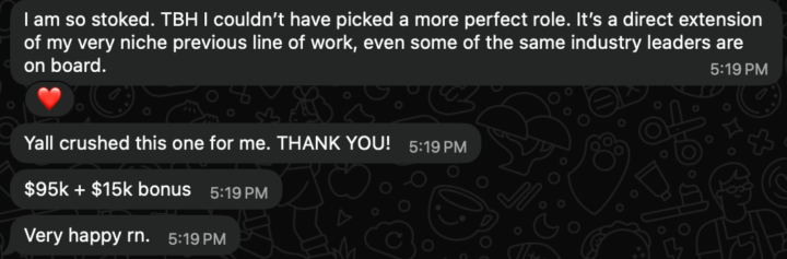 Lauren, Marketing Manager, Hired!