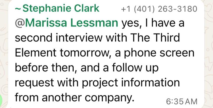Stephanie, Marketing Manager, landing 3 resumes in week 1 of JAS!