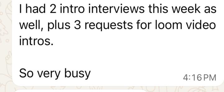 Jodi, Growth Marketing Manager, landed a slew of interviews for the week!