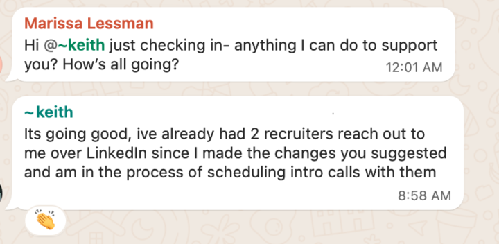 Keith, Account Executive, LinkedIn updates = getting rapid recruiter outreach!