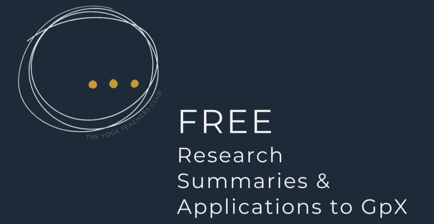 Research Summaries & Applications to Group Ex