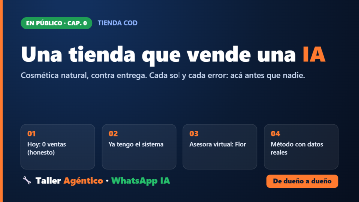 Voy a montar una tienda contra entrega y la va a vender una IA (capítulo 0)