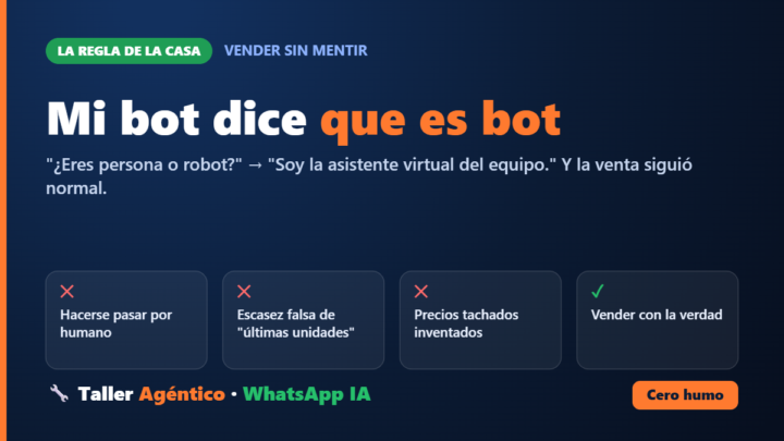 La regla de la casa: mi bot dice que es bot