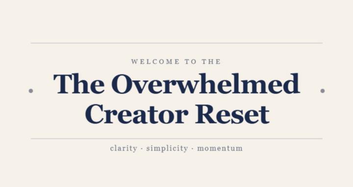 Creator Reset