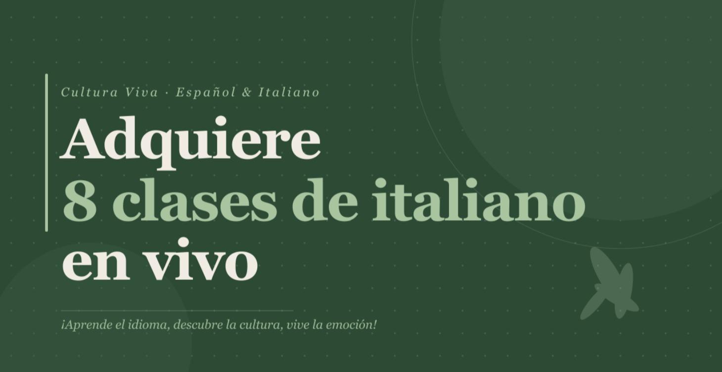 8 clases en vivo - ITALIANO