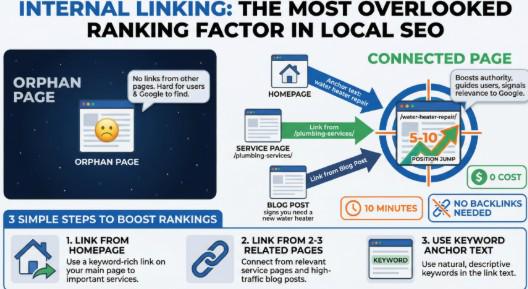 Internal linking is the most overlooked ranking factor in local SEO.