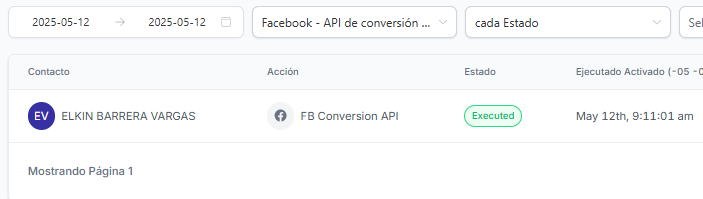 Eventos Falsos Meta API | FU