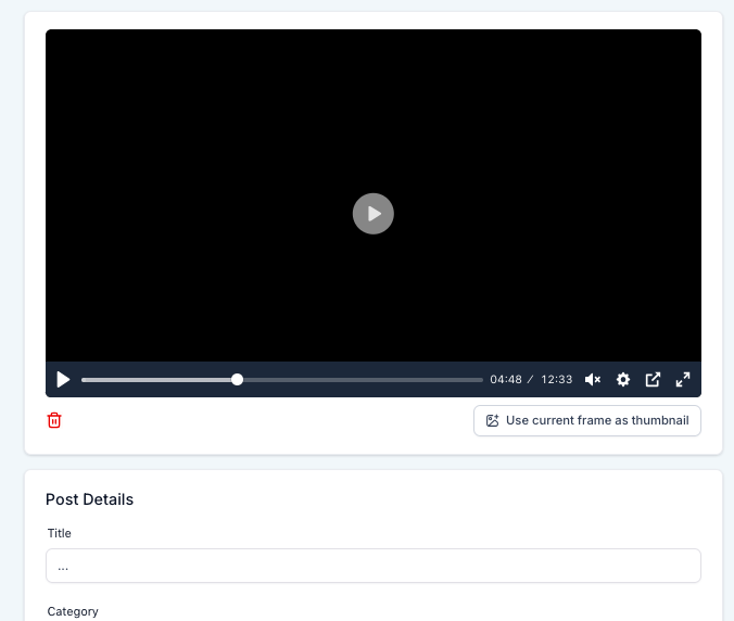 Se suben los videos sin imagen