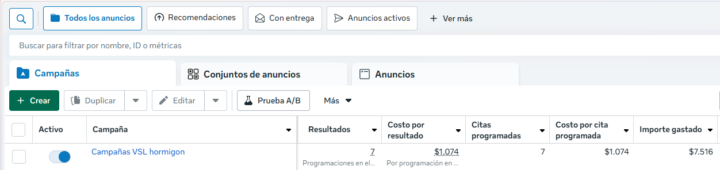 1 día de ads y 7 agendas!