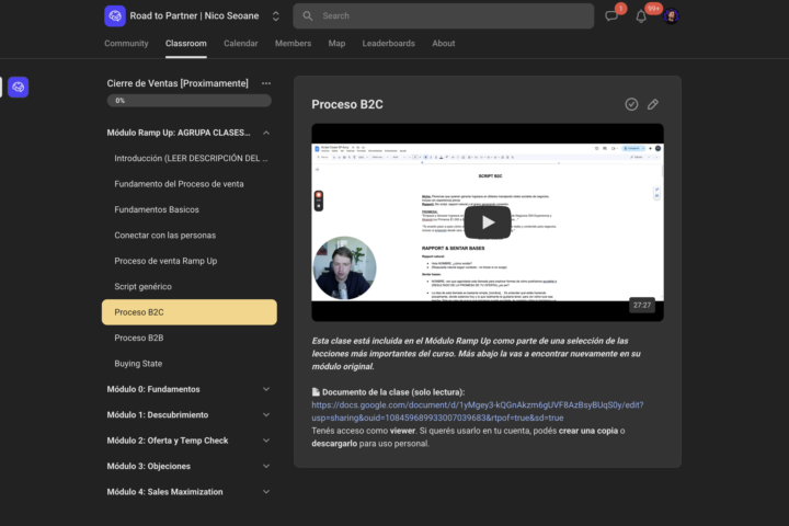 Curso nuevo de ventas