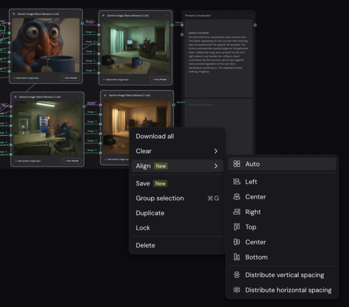 No more excuses for a messy canvas. Weave added Align.