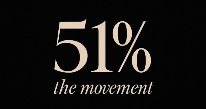 51% The movement