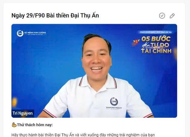 Ngày 29/F90 Bài thiền Đại Thụ Ấn