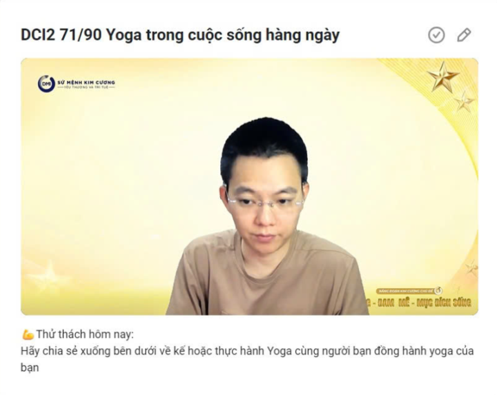 DCI2 71/90 Yoga trong cuộc sống hàng ngày