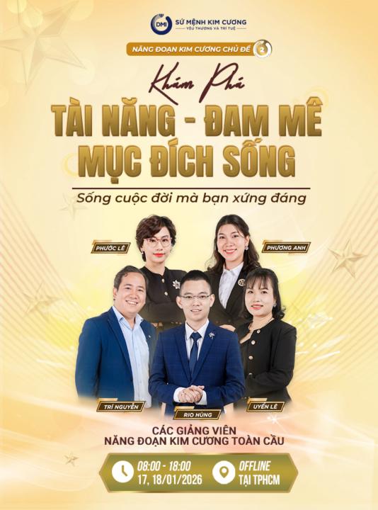 🎉 Chính thức mở đăng ký 🎉 DCI Chủ đề 2: Khám phá tài năng - đam mê - mục đích sống
