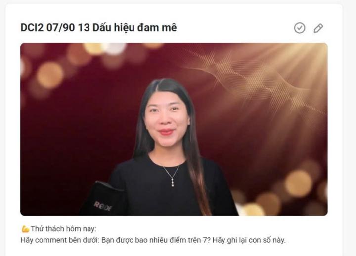 DCI2 07/90 13 Dấu hiệu đam mê