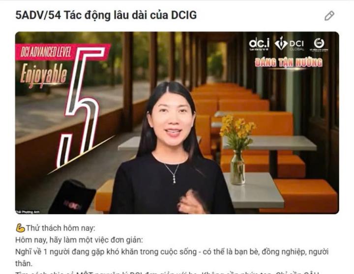5ADV/54 Tác động lâu dài của DCIG