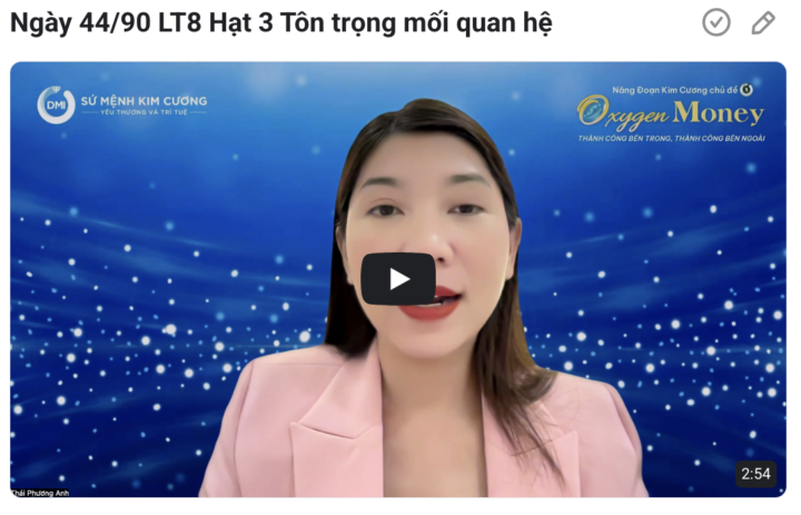 Ngày 44/90 DCI1 LT8 Hạt 3 Tôn trọng mối quan hệ