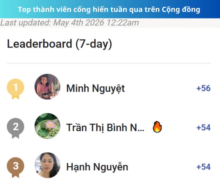 Cập nhật tuần đầu tiên của tháng 5/2026 từ Cộng đồng Sứ Mệnh Kim Cương