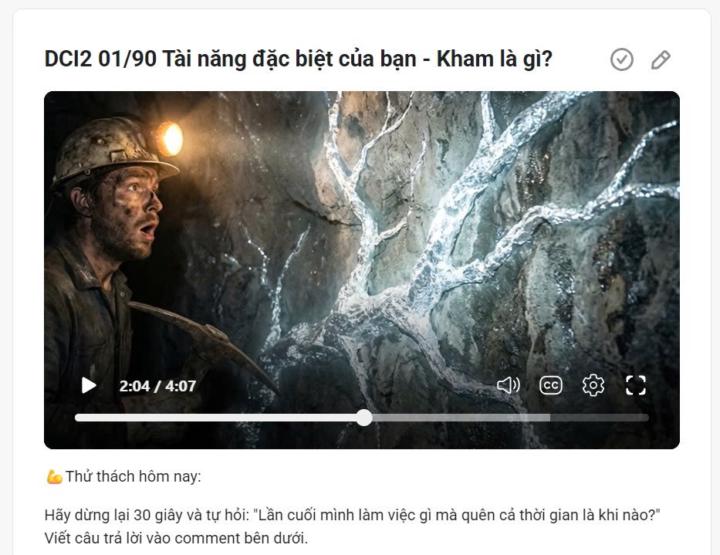 DCI2 01/90 Tài năng đặc biệt của bạn - Kham là gì?