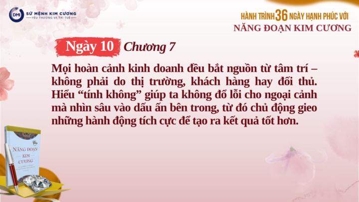 Ngày 10/H36 Hiểu "Tính Không", Làm Chủ Kinh Doanh