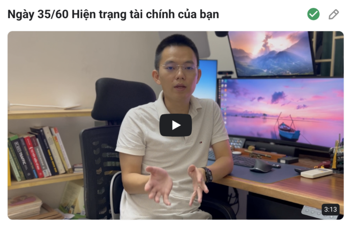 Ngày 35/60 Thử thách 60 ngày gieo hạt tài chính