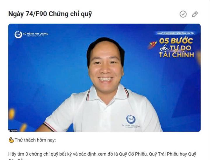Ngày 74/F90 Chứng chỉ quỹ