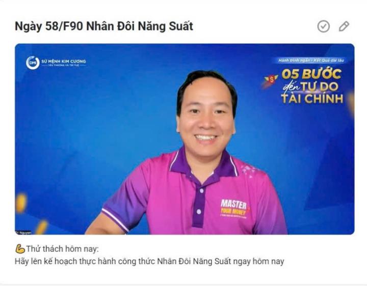 Ngày 58/F90 Nhân Đôi Năng Suất