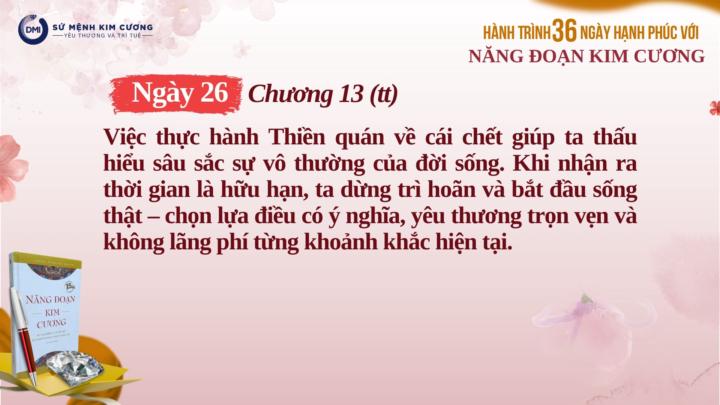 Ngày 26/H36 Không Trì Hoãn Một Đời Ý Nghĩa