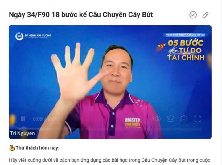 Ngày 34/F90 18 bước kể Câu Chuyện Cây Bút