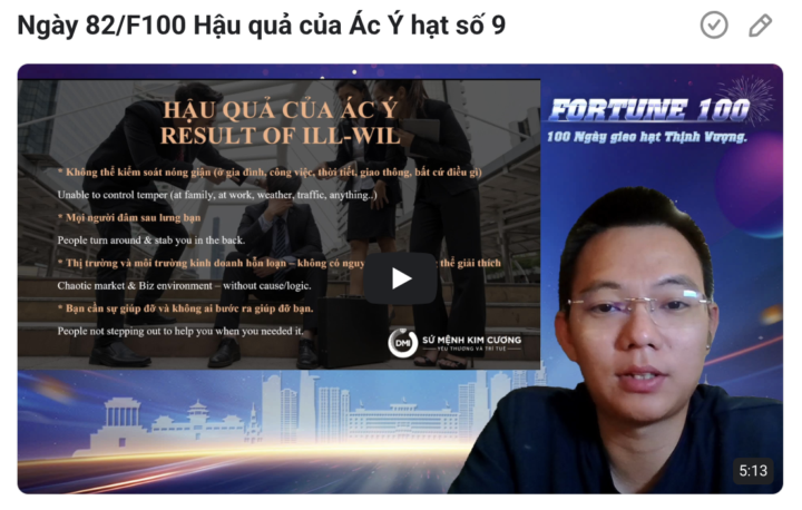 Ngày 82/F100 Hậu quả của Ác Ý hạt số 9