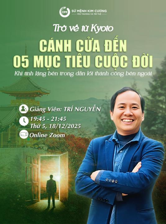 🌟TRỞ VỀ TỪ KYOTO: CÁNH CỬA ĐẾN 5 MỤC TIÊU CUỘC ĐỜI 🌟