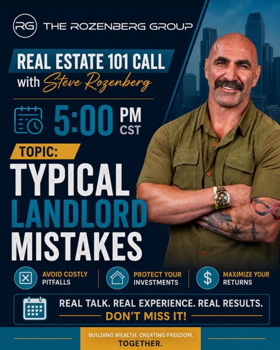 LIVE TODAY: REAL ESTATE 101 WITH STEVE ROZENBERG
