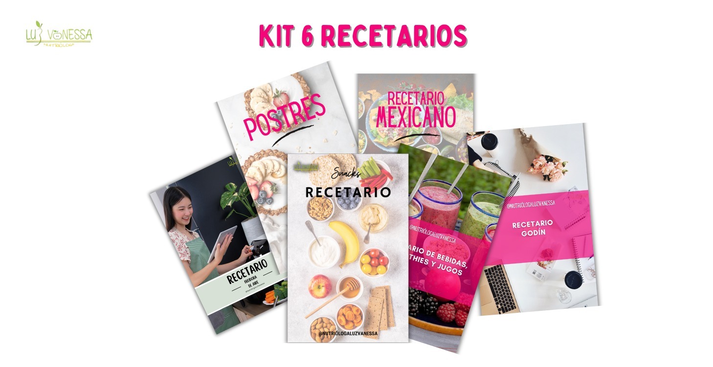 Kit recetarios 6 piezas