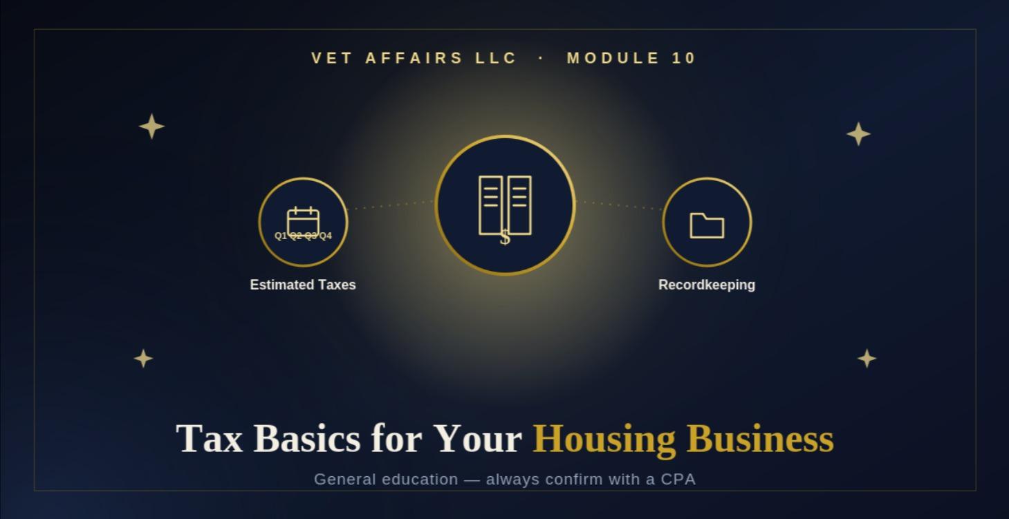 Module 10: Tax Basics for Your Housing Business: